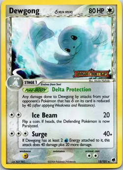 2006 Pokemon EX Dragon Frontiers Dewgong #15/101 HP - Image 1