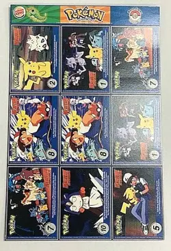 Burger King Pokemon #10 Master Trainer Set Uncut Sheet Charizard - Image 2