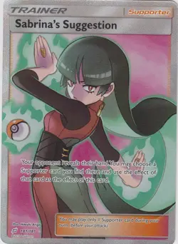 Lightly Played, English Pokemon Holo Sabrina's Suggestion - 181/181 - Full Art U - Image 1