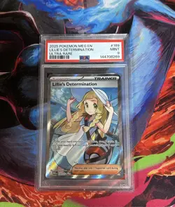 2025 POKEMON MEG EN-MEGA EVOLUTION ULTRA RARE #169 LILLIE'S DETERMINATION PSA 9 - Image 1