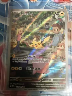 Pokemon Pikachu 173/165 Sv: Scarlet & Violet 151 Illustration Rare Holo 60 HP - Image 1