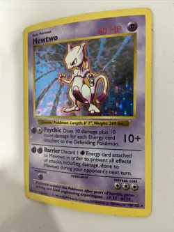 Pokemon TCG Mewtwo Base Set 10/102 Holo Unlimited Holo Rare - Image 2