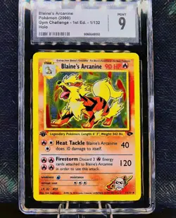 Pokemon Blaine's Arcanine 1st Edition Holo Gym Challenge 1/132 CGC 9 Mint WOTC - Image 2