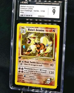 Pokemon Blaine's Arcanine 1st Edition Holo Gym Challenge 1/132 CGC 9 Mint WOTC - Image 4