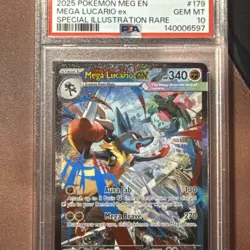 2025 POKEMON MEG EN-MEGA EVOLUTION #179 MEGA LUCARIO EX PSA 10 - Image 2