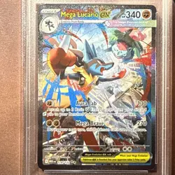 2025 POKEMON MEG EN-MEGA EVOLUTION #179 MEGA LUCARIO EX PSA 10 - Image 3