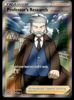 Pokemon TCG Crown Zenith #150/159 Professor's Research Holo NM - Image 1