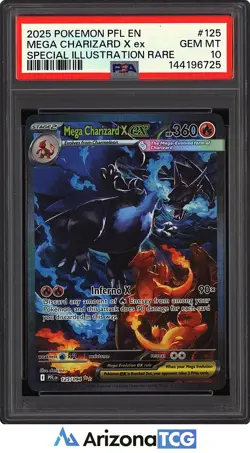 Pokemon 2025 Mega Charizard X ex 125/094 SIR Phantasmal Flames GEM MINT PSA 10 - Image 1