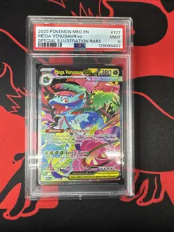 MEGA VENUSAUR EX - 2025 POKEMON MEG EN-MEGA EVOLUTION #177 PSA 9 - Image 1
