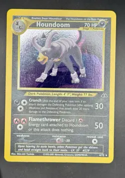 Houndoom 4/75 Holo - Neo Discovery Unlimited Pokemon TCG Rare Holo - Image 1