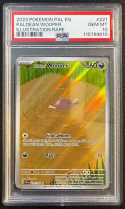 Paldean Wooper 221/193 Pokemon Paldea Evolved Holo Illustration Rare - PSA 10 - Image 1