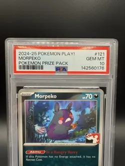 2024 POKEMON PLAY! POKEMON PRIZE PACK: SER 5 NON-HOLO #121 MORPEKO PSA 10 - Image 2