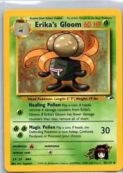 Pokemon TCG Erikas Gloom 45/132 Gym Heroes LP - Image 1