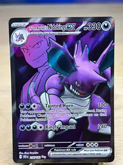 Destined Rivals Team Rocket's Nidoking ex 216/182 Ultra Rare Pokemon NM/M - Image 1