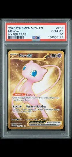 2023 POKEMON MEW EN-151 HYPER RARE #205 MEW EX PSA 10 - Image 1