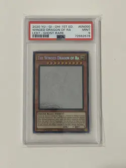 YUGIOH - The Winged Dragon Of RA - LED7-EN000 - Ghost Rare - 1st Edition - PSA 9 - Image 1