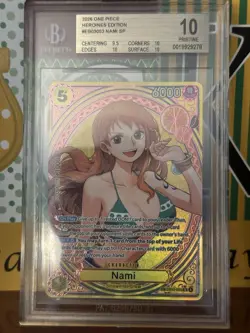 Nami SP One Piece English EB03-053 Extra Booster Heroines 053 BGS Pristine 10 - Image 1
