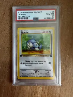 PSA 10 Dratini 1st Edition Team Rocket 53/82 1st Edition Pokemon Card - Image 1
