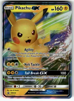 Pikachu GX - SM232 SM Promos NM Pokemon Card TCG - Image 1