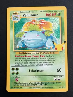 Venusaur Holo 15/102 Celebrations Classic Collection Pokemon Card - Image 1