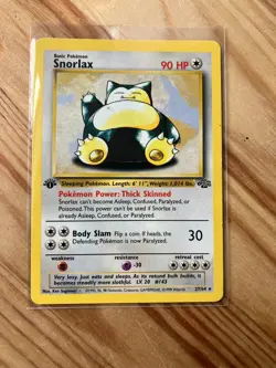 Pokemon Card - Snorlax Jungle 27/64 Rare 1st Edition Non-Holo - Image 1