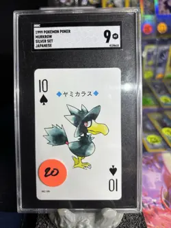 Pokemon Murkrow 10 of Spades Gold Deck Ho-oh Playing Card Poker Nintendo VG - Image 1