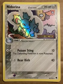 Nidorina Pokemon Card Dragon Frontiers 34/101 Holo LP - Image 1