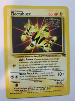 Electrabuzz Promo Pokemon Card Base Jungle Fossil WOTC NM + U - Image 4