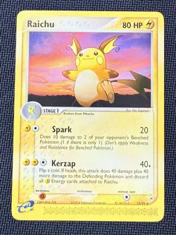 Raichu 13/95 Team Magma vs Team Aqua Rare Vintage Pokemon Card NM - Image 1