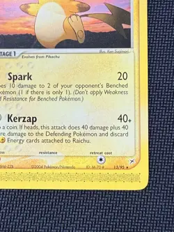 Raichu 13/95 Team Magma vs Team Aqua Rare Vintage Pokemon Card NM - Image 5