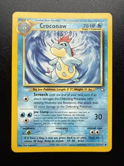 FREE SHIPPING Croconaw 31/111 2000 Neo Genesis WOTC Vintage Pokemon Card - Image 1