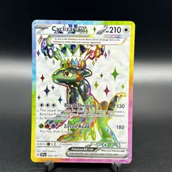 Pokemon TCG Cyclizar EX Sv08: Surging Sparks Holo Ultra Rare Card 228/191 - Image 1