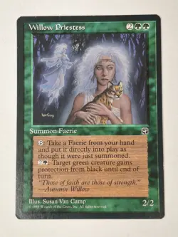 Magic the Gathering MTG 1995 Homelands Card -- Willow Priestess BB - Image 1
