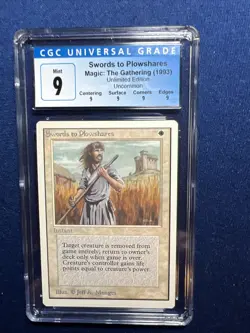 MTG Unlimited Swords to Plowshares U W CGC 9 Quad Mint 1993 - Image 1