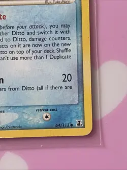 Pokemon TCG Ditto (Squirtle) Delta Species 64/113 2005 LP - Image 4