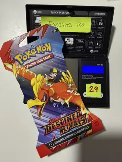 (HEAVY)🔥 32.80g Pokemon TCG Destined Rivals Sleeved Booster Pack Factory Sealed - Image 1