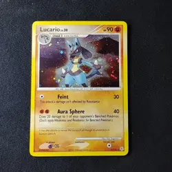 Pokemon TCG Lucario 6/130 Diamond and Pearl Holo Rare NM - Image 1
