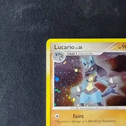 Pokemon TCG Lucario 6/130 Diamond and Pearl Holo Rare NM - Image 2