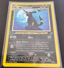 Pokemon TCG Umbreon Holo Rare 13/75 Neo Discovery Set - Image 1