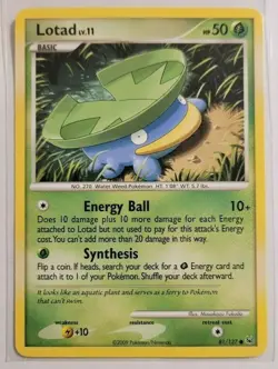 Pokemon Platinum Base Set Lotad Common 81/127 NM/M Condition - Image 1