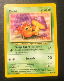 Pokemon Neo Revelation Paras Unlimited Common 47/64 NM Condition - Image 1