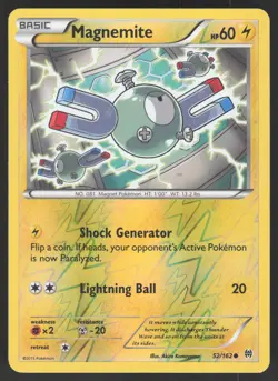 Magnemite 52/162 Reverse Holo Pokemon TCG XY - BREAKthrough LP - Image 1