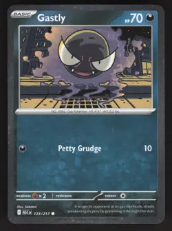 Gastly 123/217 Cosmos Holo Pokemon TCG Ascended Heroes Promo NM - Image 1