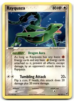 Rayquaza 2005 Pokemon EX Deoxys Rare #22/107 - LP/MP - Image 1