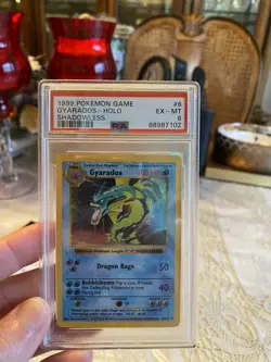 Pokemon TCG Gyarados Base Set Shadowless Holo Rare 6/102 PSA 5 English - Image 1