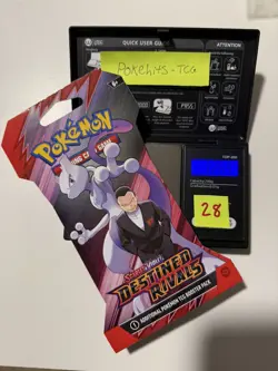 (HEAVY)🔥 32.69g Pokemon TCG Destined Rivals Sleeved Booster Pack Factory Sealed - Image 1