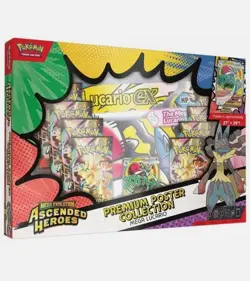 Pokemon Ascended Heroes Premium Poster Collection Lucario 2 Boxes PRESALE - Image 1