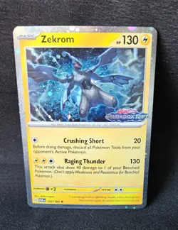 [Stamped] Zekrom 66/182 Paradox Rift Stamped Cosmo Foil Rare Promo - Pokemon TCG - Image 1
