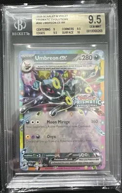 Pokemon Umbreon EX #60 2025 Scarlet&Violet Prismatic Evolutions STAMPED BGS 9.5 - Image 1