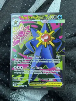 Mega Starmie ex Full Art Rare 102/088 Pokemon ME: Perfect Order - IN HAND - Image 1
